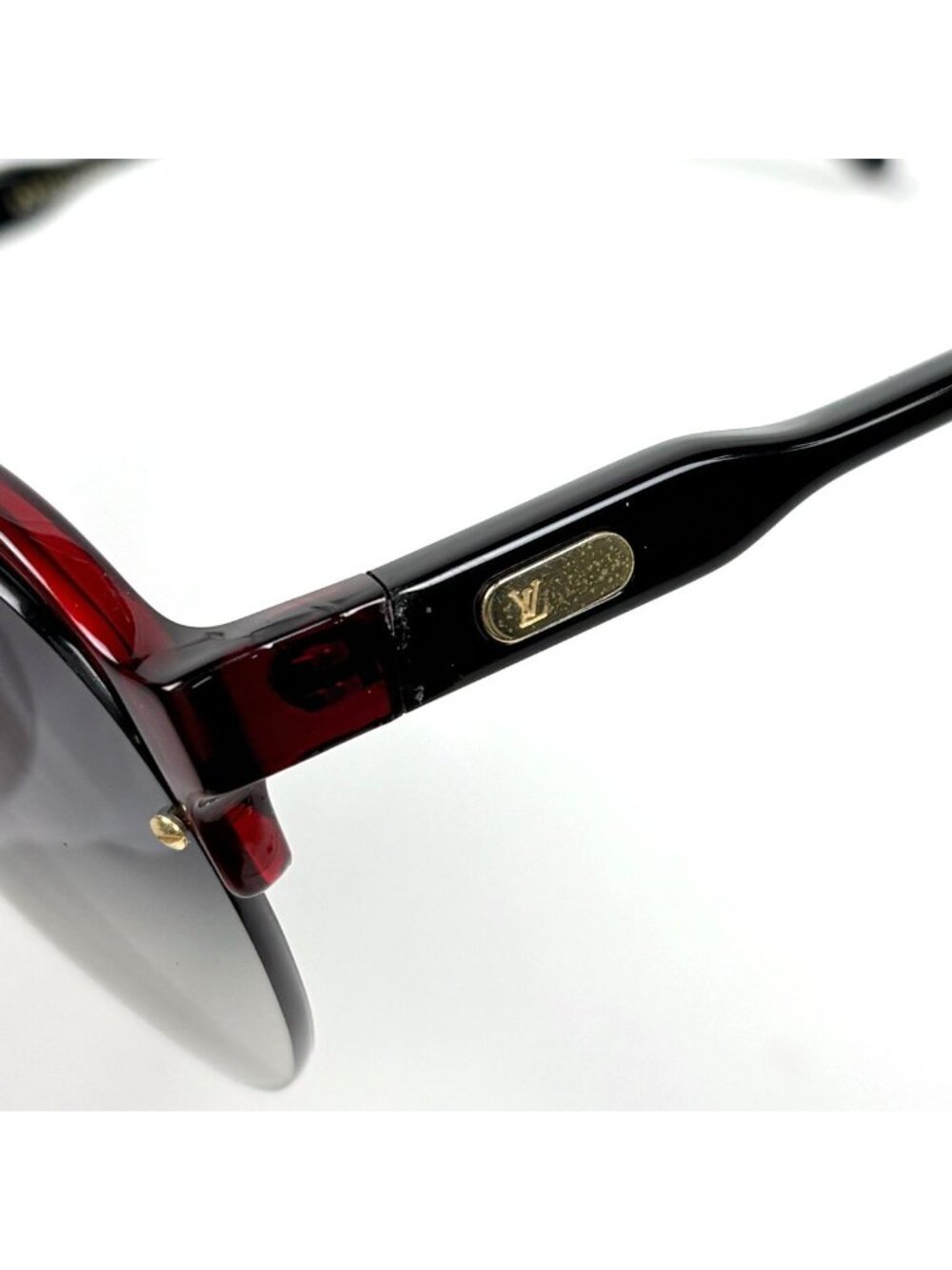 Louis Vuitton Logo Gradient Sunglasses Eyewear Acetate Bordeaux - Picture 4 of 5